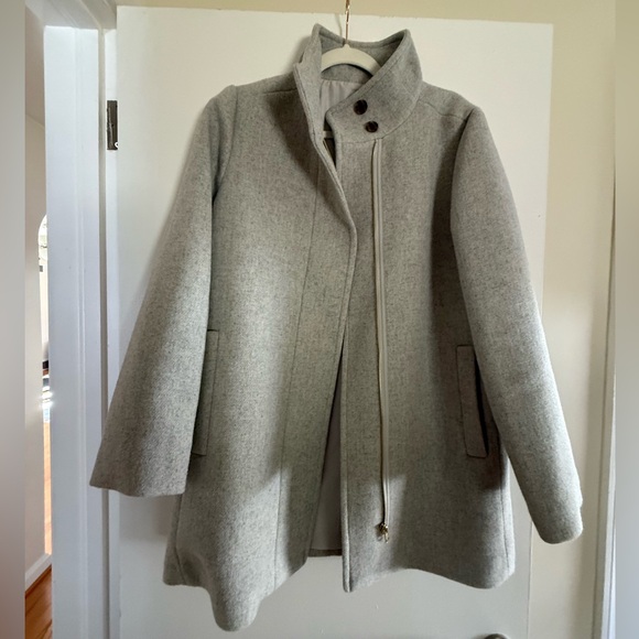 J. Crew Light Gray Women's City Coat - Picture 3 of 3